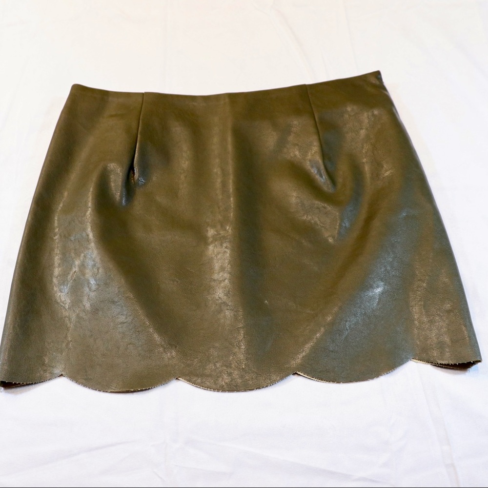 Faux Leather Mini Skirt